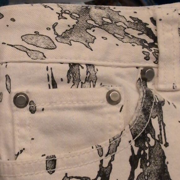 Revolve April May white & black paint splatter denim‎ jeans women size 28 - Picture 7 of 7